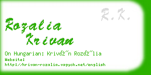 rozalia krivan business card